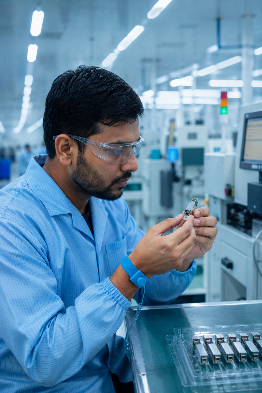 OEM partner inspecting manufactured equipment
